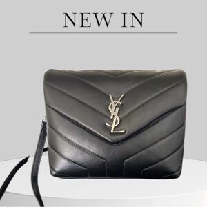 YSL SAINT LAURENT Toy Loulou Matelassé Leather Crossbody Bag Black
